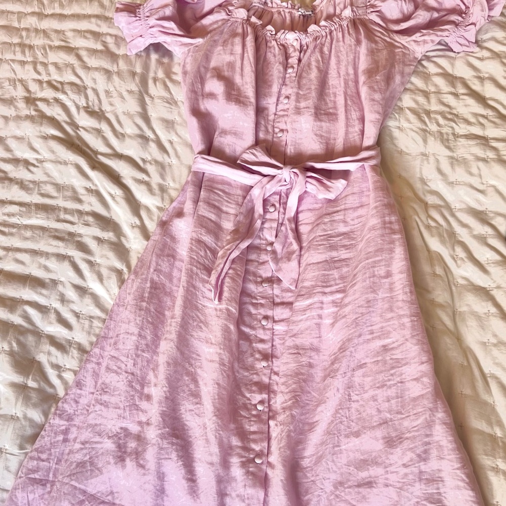 Ivy City Co Linen Button-down Dress